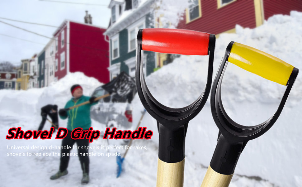 MroMax 2Pcs Shovel D Grip Handle, 11/4" Inner Diameter