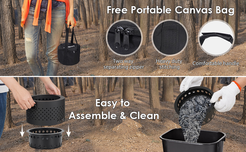 STBoo Tabletop Fire Pit, Low Smoke Pellet Portable Firepit