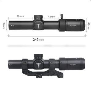 T-EAGLE ライフルスコープ 1.2-6x24IRHK-DE可変倍率 サバゲ Amazon.co.jp: T-EAGLE1.2-6X24IRライフルスコープ ショート