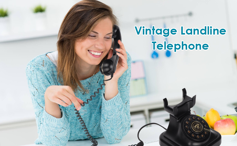 Antikes Telefon Vintage-Festnetztelefon für Zuhause Büro Altmodisches Festnetz-Retro-Festnetztelefon