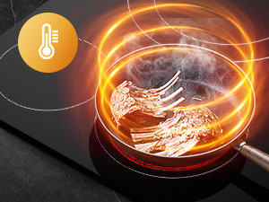 Built-in Ceramic Hob, 3 Zones Electric Cooktop In Black, 5400W Total Output, With Dual Zone Touch Control Timer Child Lock Gasland Chef CH603BF 16 Ceramic Hob