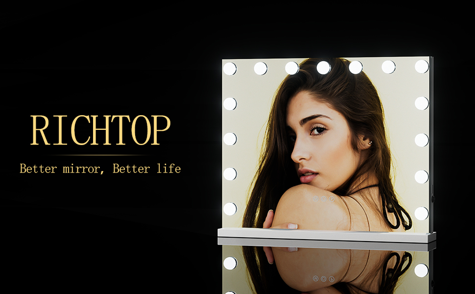 RICHTOP Hollywood Lighted Makeup Mirror, Vanity Mirror