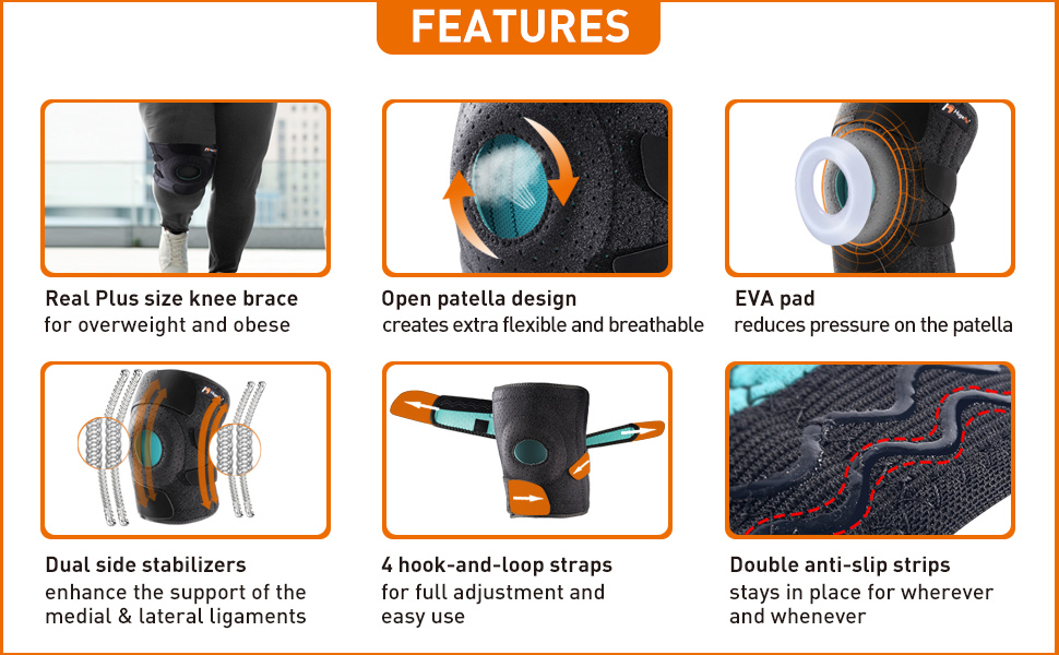 plus size knee brace for men