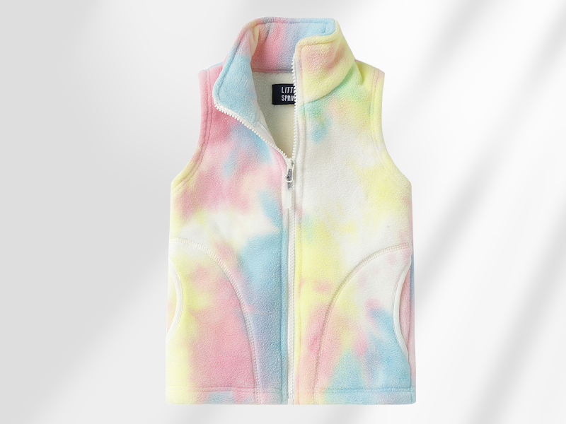 kids zip up fleece vest