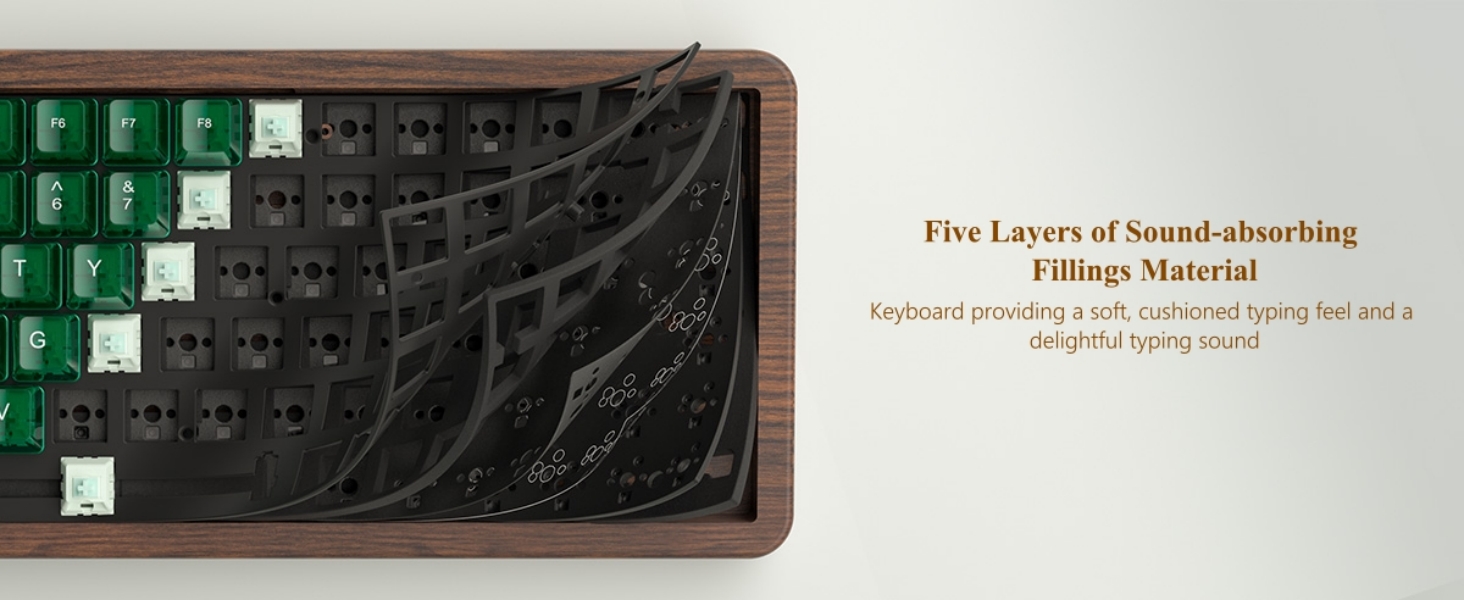 keyboard 75% Wireless Mechanical Custom Keyboard RGB Hot Swappable