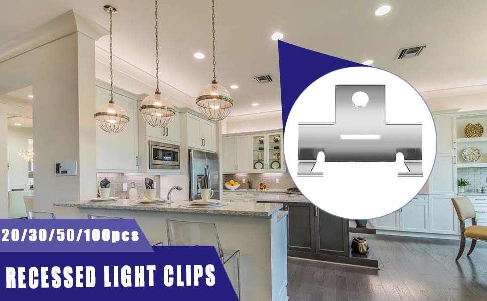 HDYEGY 50Pcs Recessed Light Clips,304 Stainless Steel Retrofit Recessed