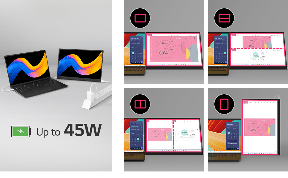 LG Gram +View, 16MR70.ASDA1, 16 Inch WQXGA Portable Monitor Amazon.co