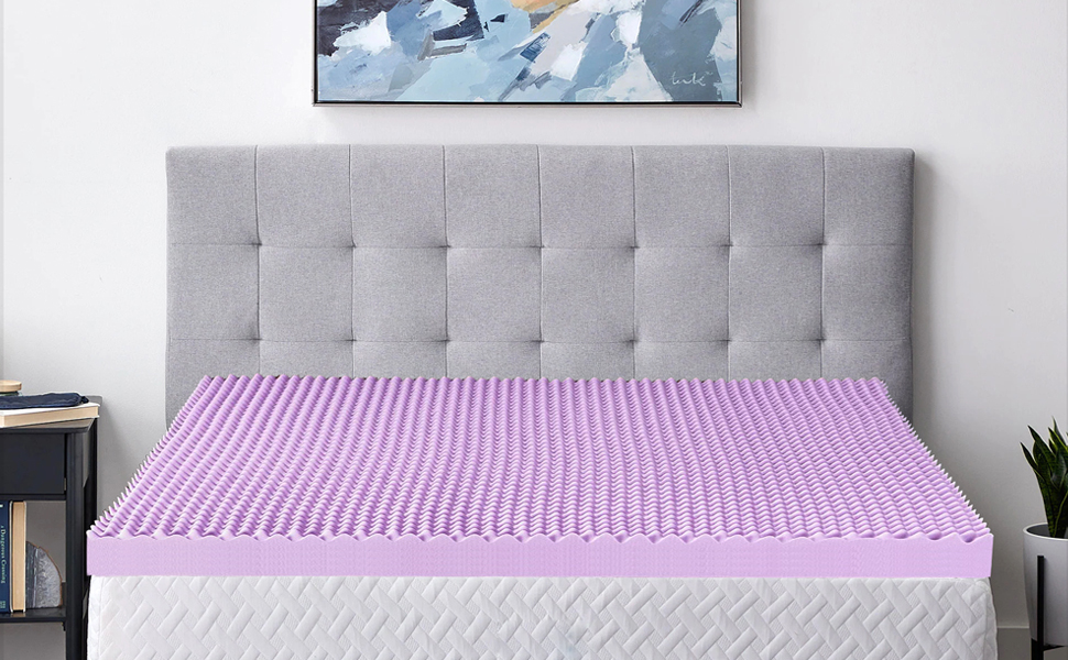 Ganggend 3Inch Mattress Topper, Egg Crate Memory Foam