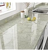 STICKEEP Green Marble Contact Paper for Countertops Gold Green Marble Wallpaper Peel and Stick Co...