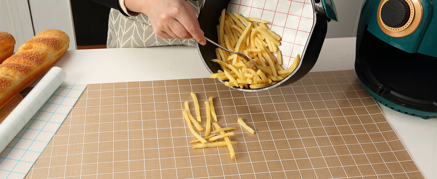 Silicone Baking Mat Roll 12IN*8FT Free Cutting, NonSlip