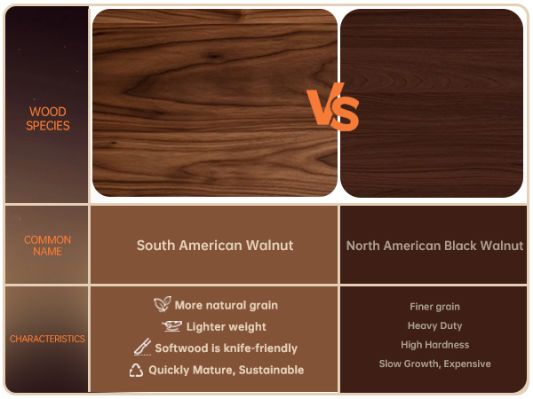 wood and wood 契-CHIGIRI-[Walnut] Shinrai Knives - Luxury walnut wood cutting board - 40 x 30
