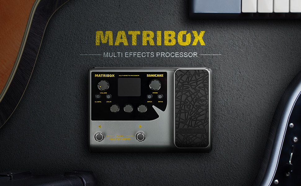SONICAKE Multi Effects Processor with Expression Pedal Guitar Bass Amp