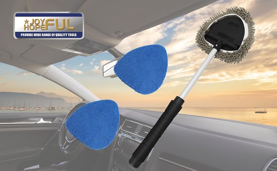 JOYFUL&HOPEFUL Car Windshield Cleaning Tool, Car Inside