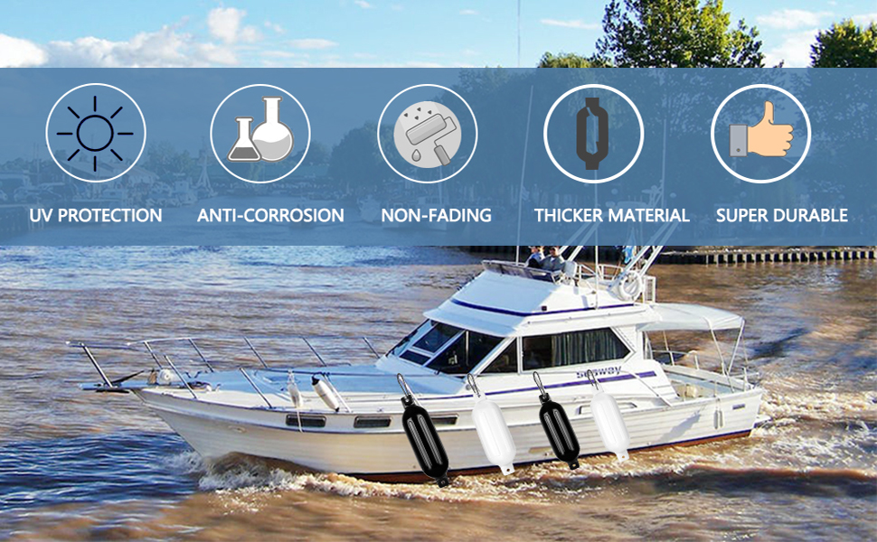 Allucky Inflatable Marine Boat Fenders for Docking(Available in 4 Sizes