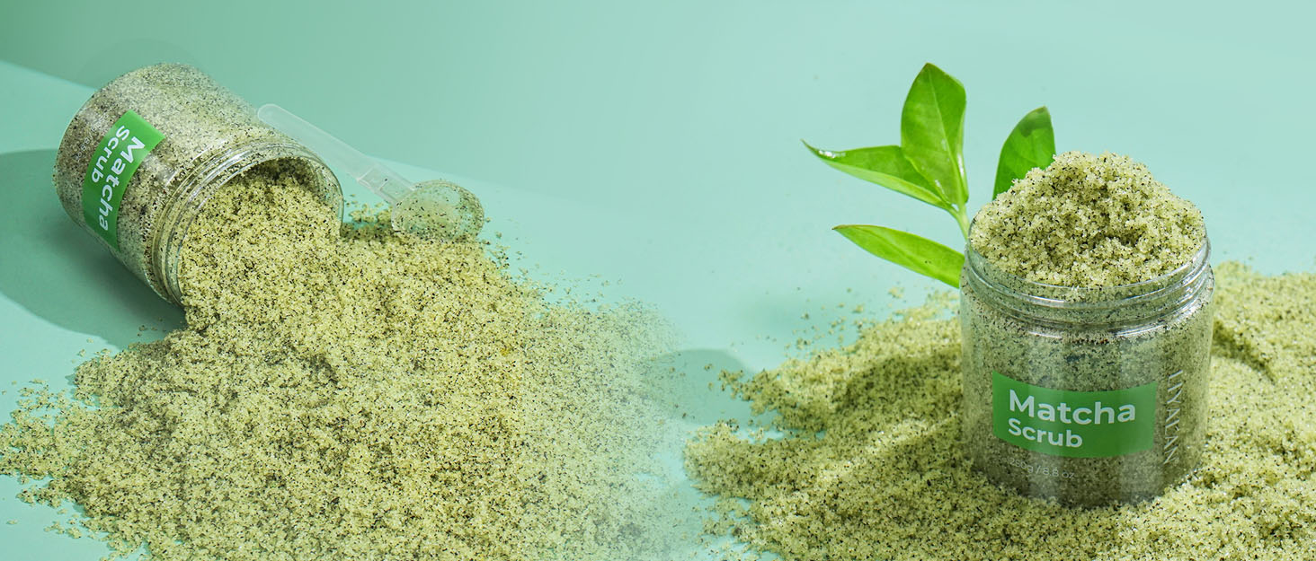 Liyalan Matcha Body Scrub Green Tea Exfoliating Body