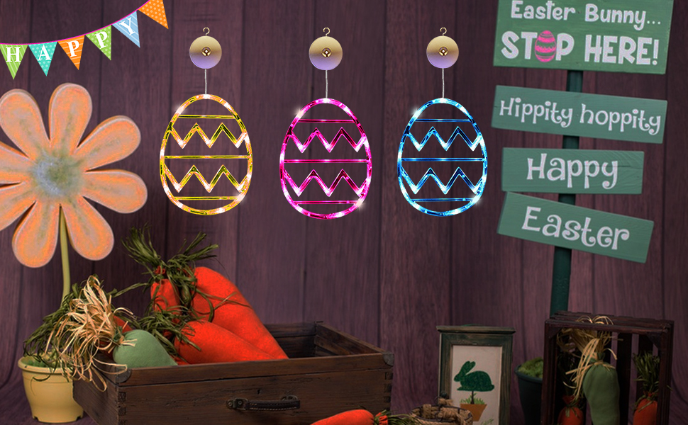 Easter Decoration LED Window Light Easter Decoration Fairy Lights