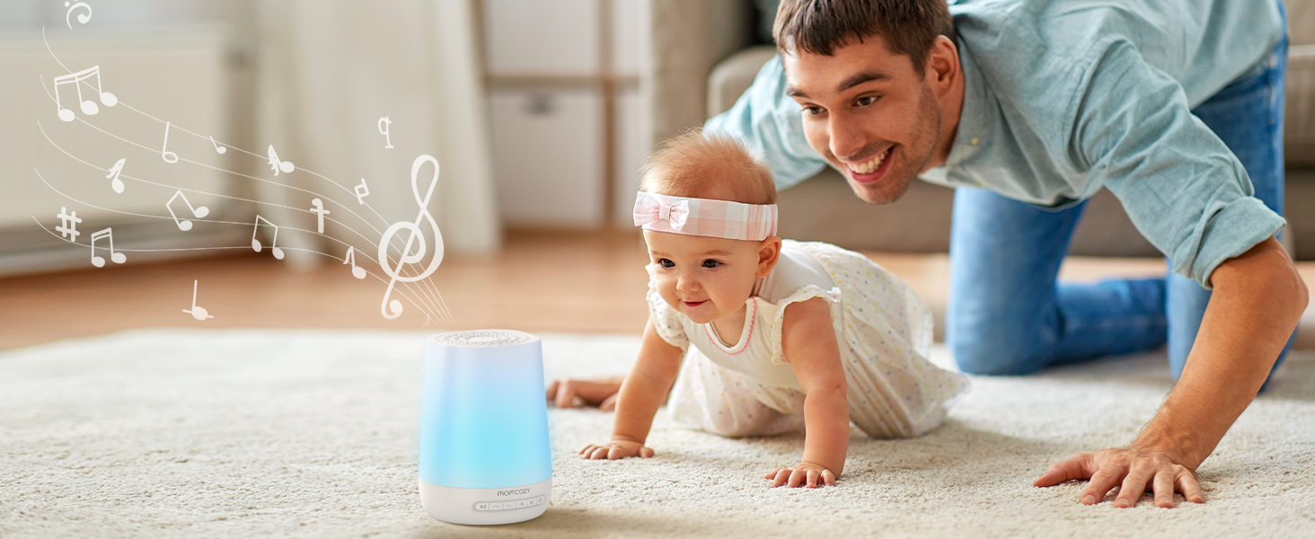 Momcozy White Noise Machine,Sound Machine for Baby Adults with 7 Colour