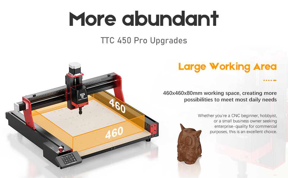 3-Axis CNC Router Machine TTC450 Pro for Woodworking