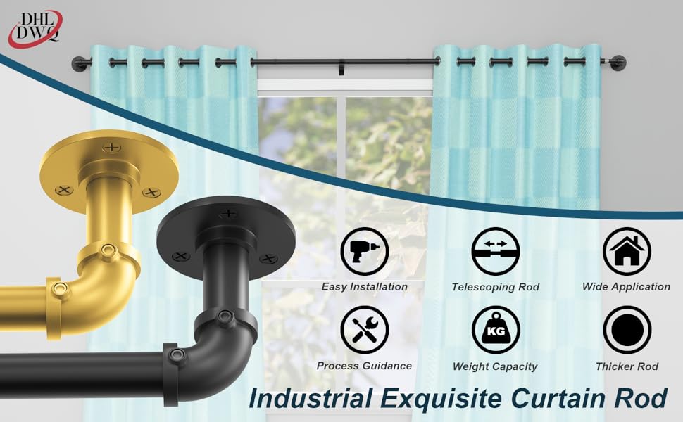 13ft curtain rod combo, 66 inch curtain rod for men, wall mounted curtain rod 144