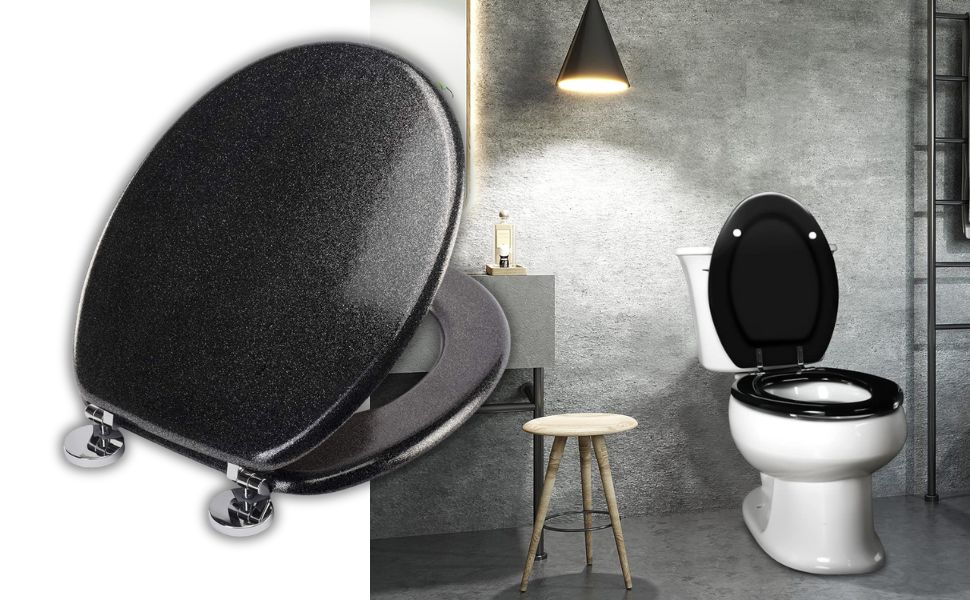 AAMEN Glitter Toilet Seat, Thicken Toilet Seat, LongLasting Toilet