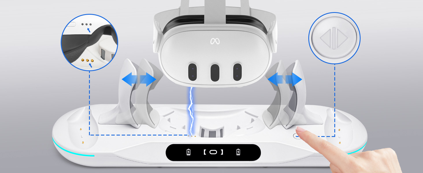 quest 3 charging dock meta quest 3 docking charging station vr charger meta quest 3