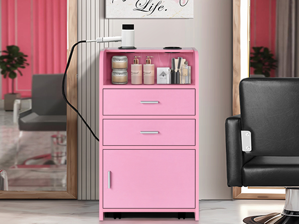 SALONです。 Amazon.com: 4ever2buy Pink Salon Station, Rolling Beauty