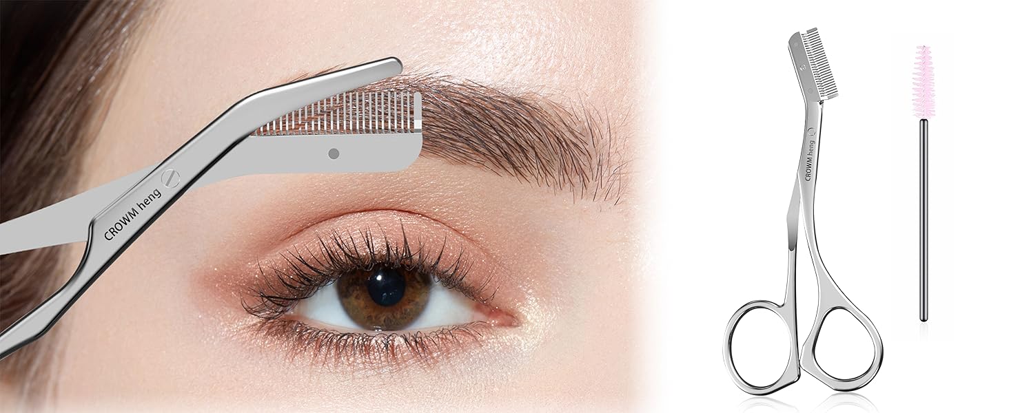 Eyebrow trimmer with comb