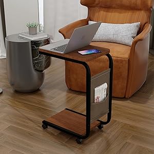 c shaped end table for couch, side tables, c shaped side table, c table end table,