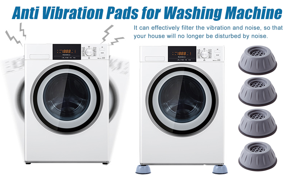 4Pcs Washing Machine Stabilizer, Shock and Noise Cancelling Washing