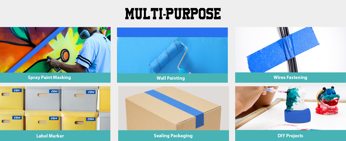 CyantSolutions Blue Paitner's Tape, Painter's Choice Blue Masking Tapes