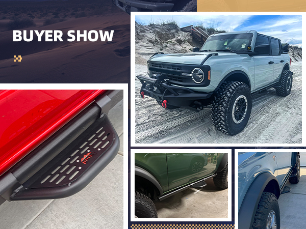 Ford ブロンコ 21-24年 ロックレール サイドステップ｜カスタムに最適！ Amazon.com: Side Steps Compatible with Ford Bronco 2021-2024