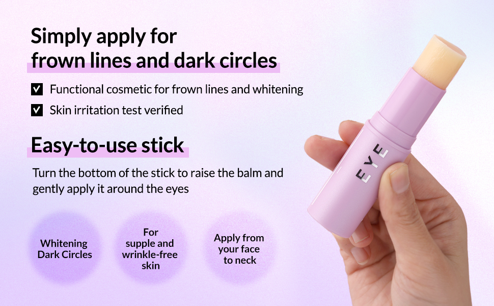 Simply apply stick eye cream Balm