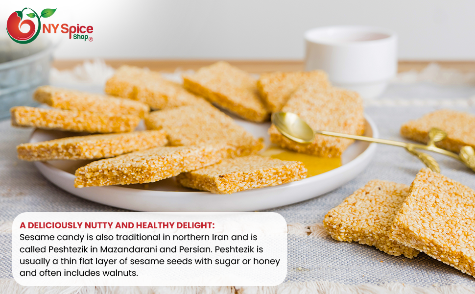 NY SPICE SHOP Sesame Honey Bars 1 Pound Honey Candy