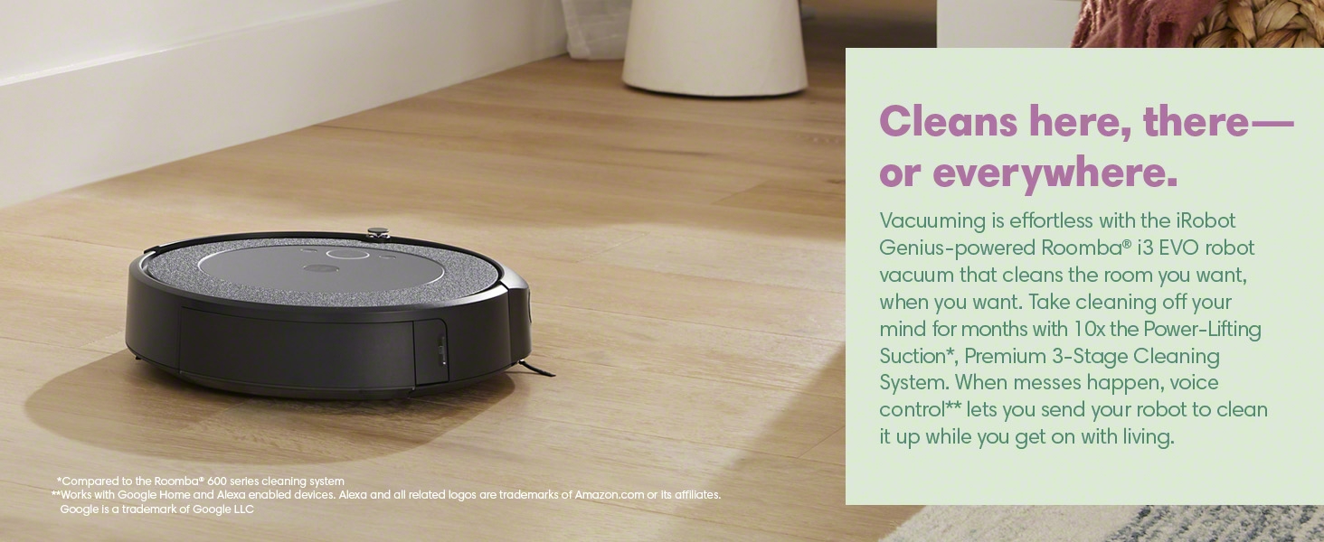 iRobot Roomba i3 EVO (3150) WiFi Connected Robot Vacuum Now Clean by