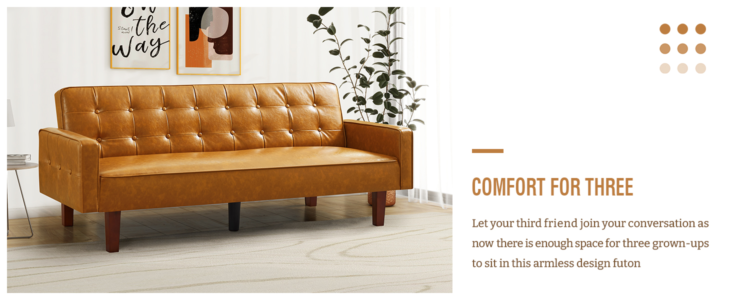 brown futon sofa bed-2
