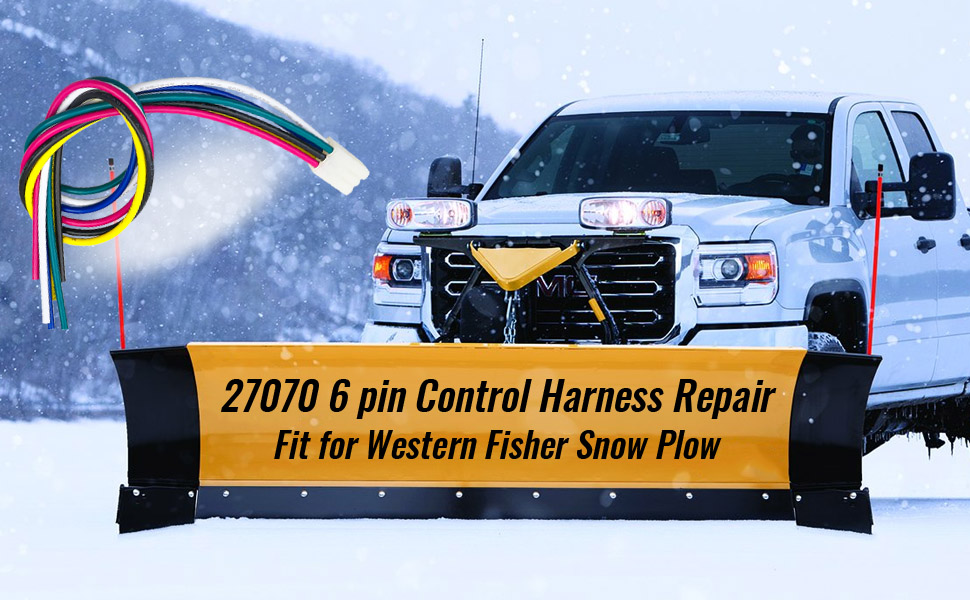 NTSUMI 27070 6 pin Control Harness Repair Fit for Western