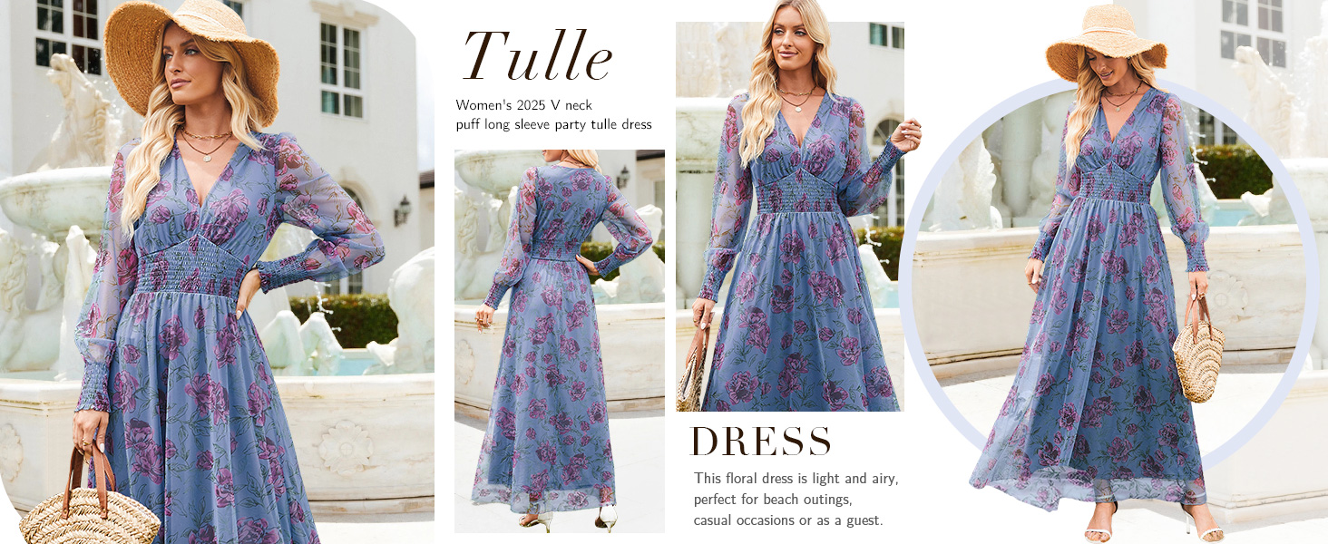 long sleeve floral dress for women