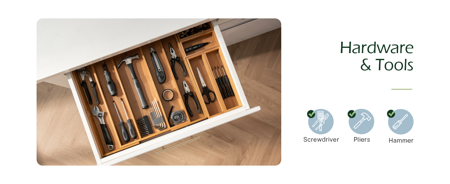 Bamboo Kitchen Drawer Organizer