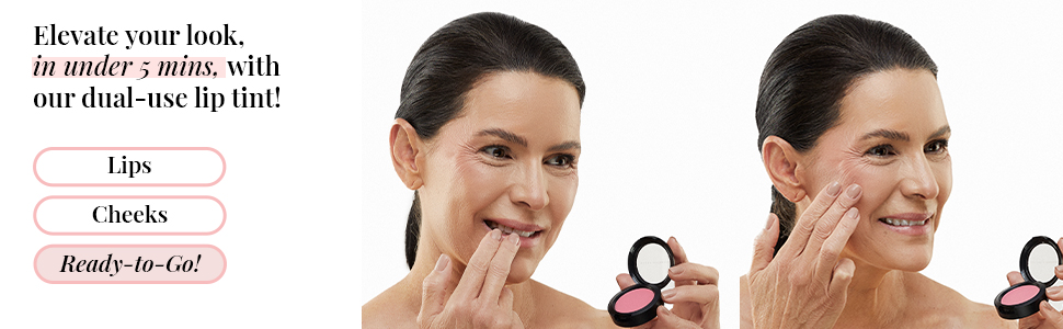 quick easy ready-to-go dual use blush and lip tint lips cheeks