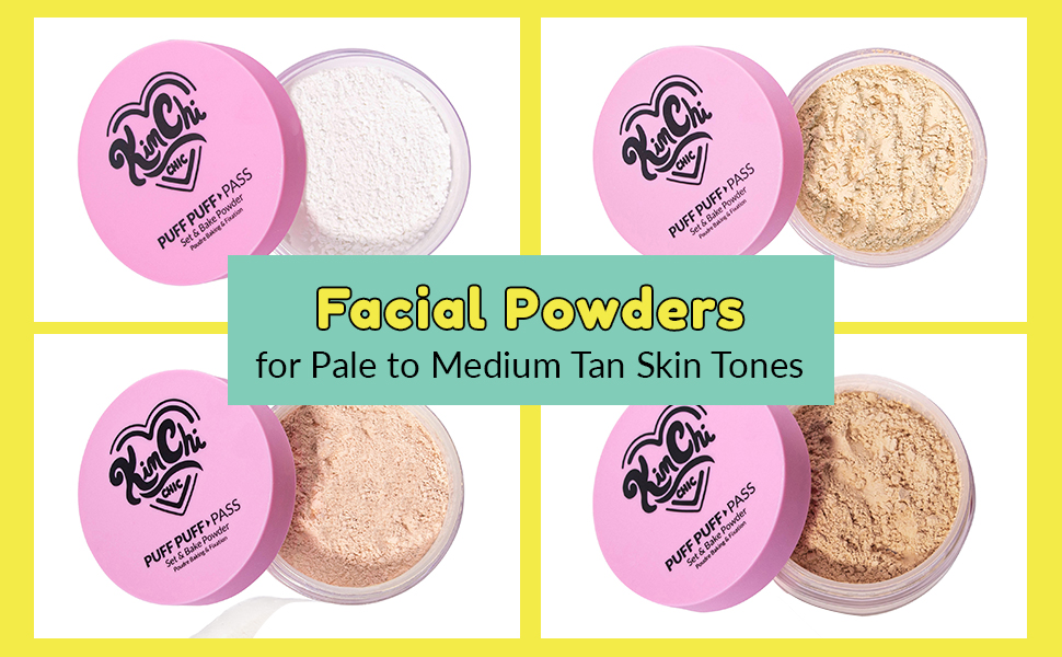 KimChi Chi, face powder, bake and set, liquid highlighter, facial powder, fake freckles