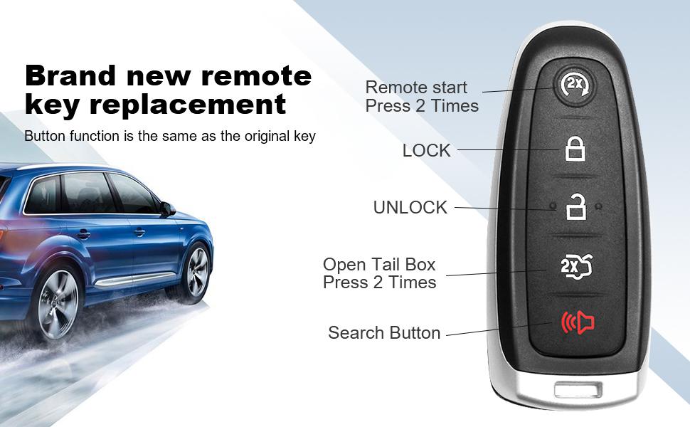 VOFONO Car Key Fob Keyless Entry Smart Remote fits for Ford Explorer