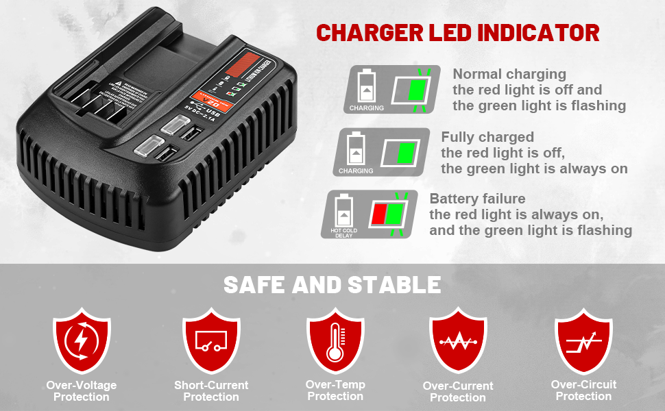 Lxljiad V20 Charger Replacement for Craftsman 20V Battery