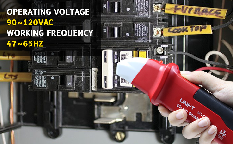 UNIT AC Circuit Breaker Finder with Integrated GFCI Outlet Tester AC