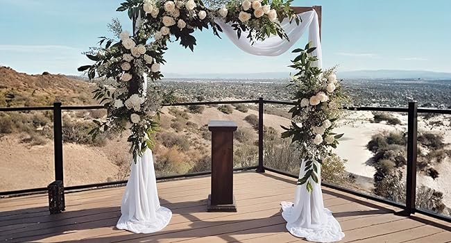 Draping Fabric Chiffon Arch Drapery Wedding Birthday Pary Baby Shower