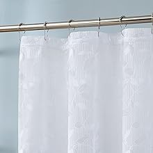 WARM HOME DESIGNS Luxury Lace Shower Curtains for Bathroom with Leaf Design