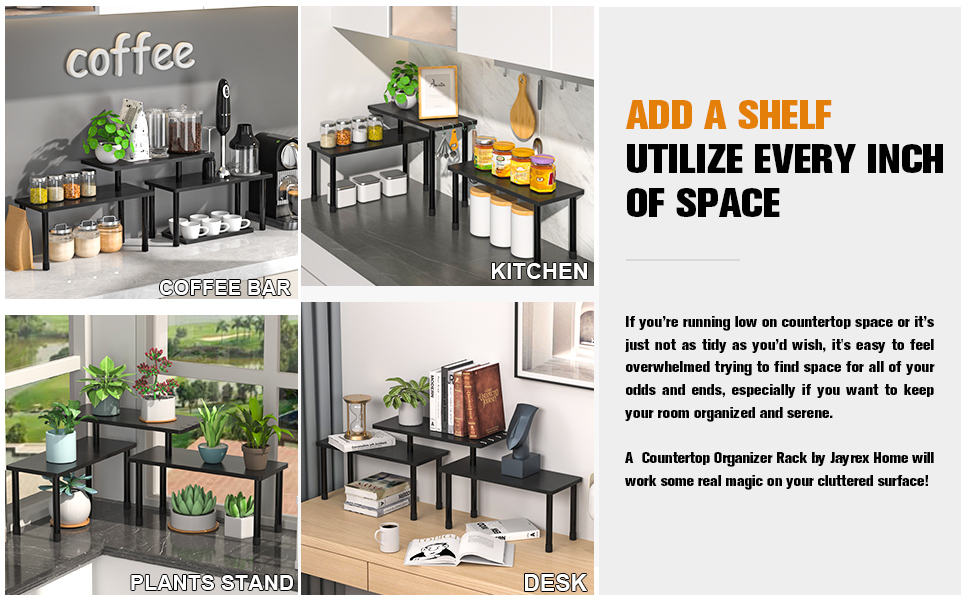 JayRex Bathroom Organizer Countertop Counter 2 Tier Kitchen