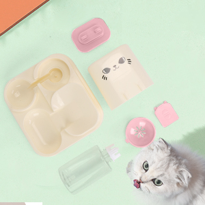The pet food and water dispenser is totally detachable