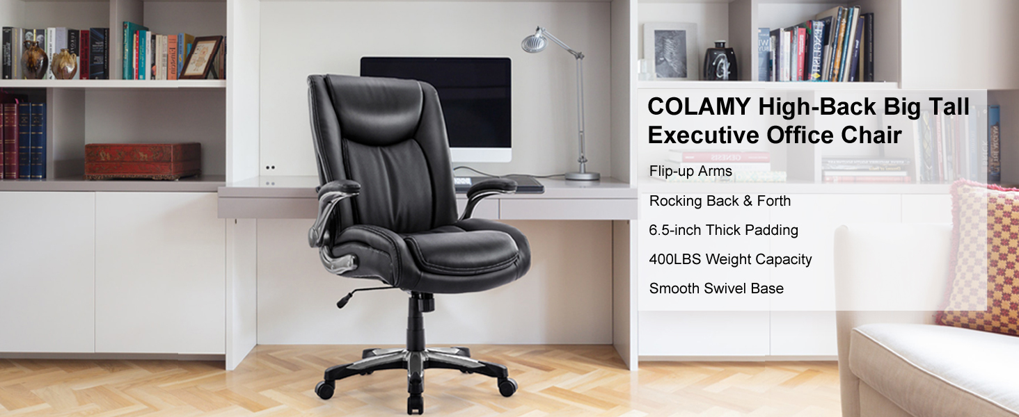 COLAMY Big and Tall Office Chair 400lbs, Large Heavy Duty