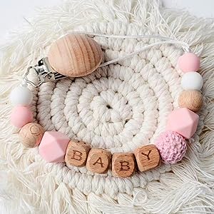 wood pacifier suspender clip