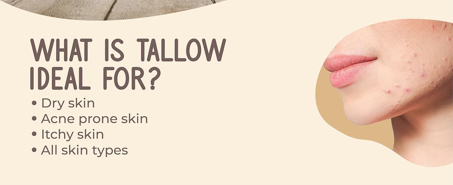 beef tallow moisturizer face body skin whipped grass fed grassfed organic pure honey almond balm